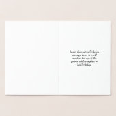 Gepersonaliseerd & Elegant "Verjaardagswensen!" Ka Folie Kaarten (Binnen)