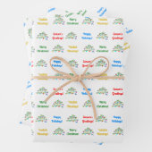 Gepersonaliseerd Elegant "Vrolijk Kerstfeest" & ke Inpakpapier Vel (In situ)