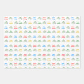 Gepersonaliseerd Elegant "Vrolijk Kerstfeest" & ke Inpakpapier Vel (Voorkant)