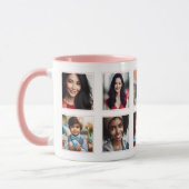 Gepersonaliseerd Elegante Fotocollage Licht Pastel Mok (Links)