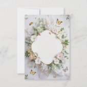 [gepersonaliseerd] Elegante moderne tuin bruiloft Kaart (Achterkant)