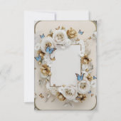 [Gepersonaliseerd] Elegante tuin bruiloft uitnodig Kaart (Achterkant)