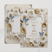 [Gepersonaliseerd] Elegante tuin bruiloft uitnodig Kaart (Voorkant / Achterkant)