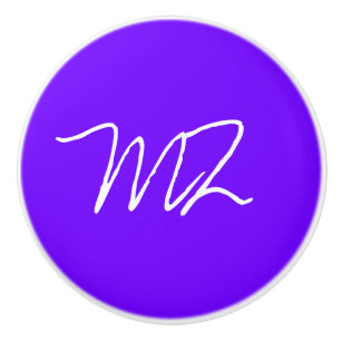 Gepersonaliseerd elektrisch indigoblauw keramische knop