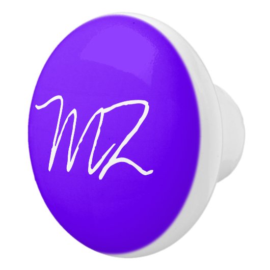 Gepersonaliseerd elektrisch indigoblauw keramische knop (Rechts)