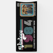 Gepersonaliseerd Elke leeftijd  foto Verjaardag Co Spandoek (Verticaal)