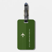 Gepersonaliseerd en elegant groen Bagagelabel (Achterkant verticaal)