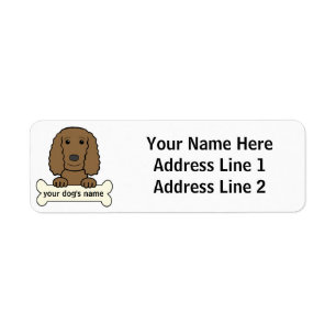 Gepersonaliseerd Engels Cocker Spaniel Etiket
