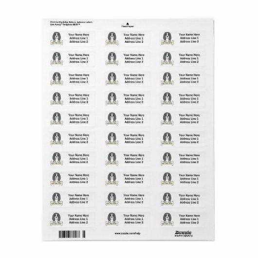 Gepersonaliseerd Engels Springer Spaniel Etiket (Full Sheet)