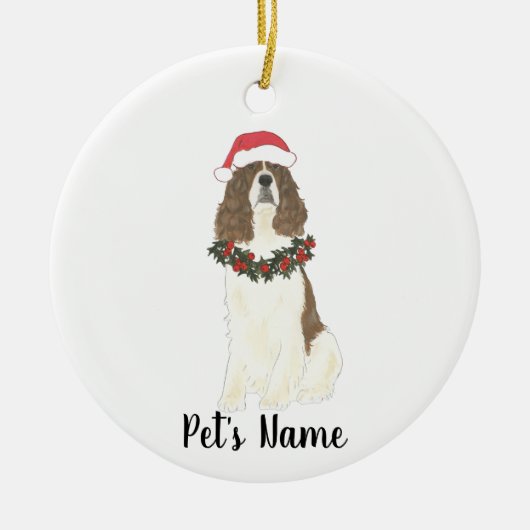 Gepersonaliseerd Engels Springer Spaniel (lever) Keramisch Ornament (Voorkant)