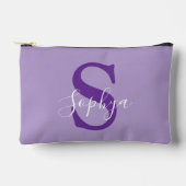 Gepersonaliseerd enkelvoudig Paarse monogram Etui (Voorkant)