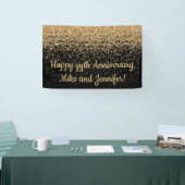 Gepersonaliseerd Enterprise Jubileum Party Black G Spandoek (Beurs)