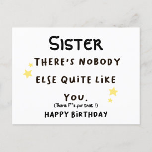 Gepersonaliseerd, er is niemand zoals jij cadeau briefkaart