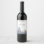 Gepersonaliseerd etiket van Milwaukee Skyline Wine (Voorkant)