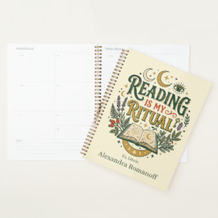 Gepersonaliseerd Ex Libris Lezen is mijn ritueel Planner