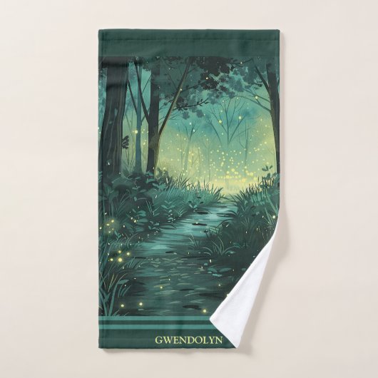 Gepersonaliseerd Fairy Light Forest Handdoek (Handdoek)