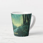 Gepersonaliseerd Fairy Light Forest Latte Mok (Rechterhoek)