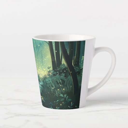 Gepersonaliseerd Fairy Light Forest Latte Mok (Rechts)