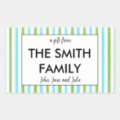 Gepersonaliseerd familie Gifting Stickers (Voorkant)