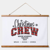 Gepersonaliseerd Familie Kerstbemanning 2024 Hangend Wandkleed (Voorkant)