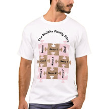 Gepersonaliseerd familie T-shirt - Negen puzzelstu