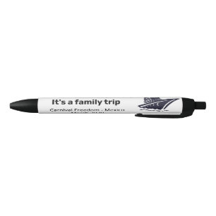 Gepersonaliseerd familie- tip geschenk voor cruise zwarte inkt pen