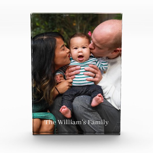 Gepersonaliseerd familiefoto fotoblokken (Voorkant)