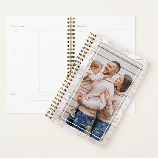 Gepersonaliseerd familiegeheugen 2025 planner (Display)