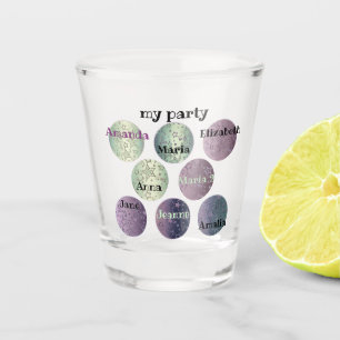 gepersonaliseerd, feest, vrijgezellenfeest, vriend shot glas