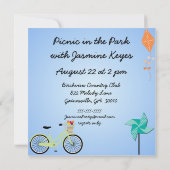 Gepersonaliseerd fietsen Birthday Invites Kaart (Achterkant)