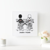 Gepersonaliseerd fietswistwiel wift Square Vierkante Klok (Huis)