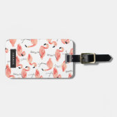 Gepersonaliseerd | Flamingo Party Bagagelabel (Voorkant horizontaal)