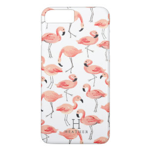 Gepersonaliseerd   Flamingo Party iPhone 8 Plus / 7 Plus Hoesje