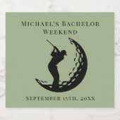 Gepersonaliseerd flesetiket | Vrijgezellengolfweek Bier Etiket (Enkel label)