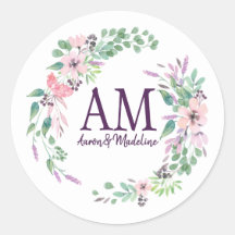 Gepersonaliseerd Floral Monogram, vers lentevolage