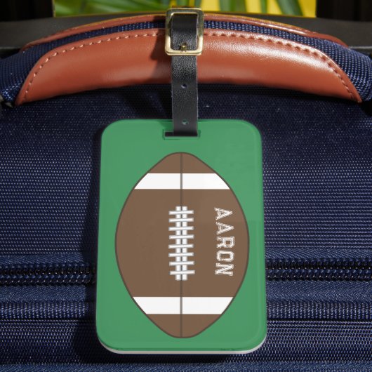 Gepersonaliseerd Football Bagagelabel Gift (Voorkant Insitu 2)