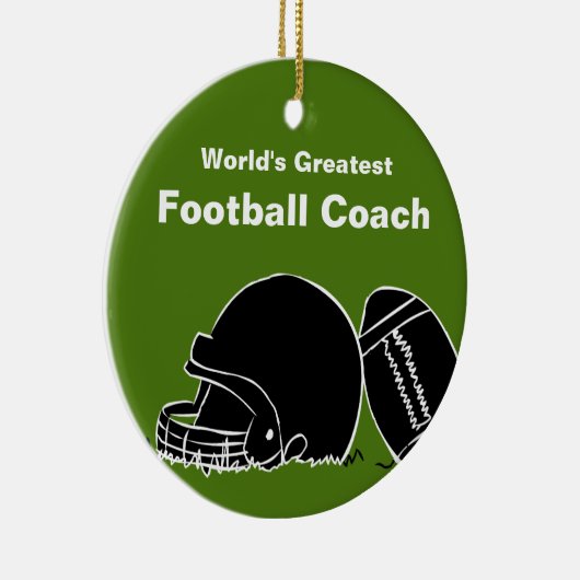 Gepersonaliseerd Football Coach-Ornament Keramisch Ornament (Rechts)