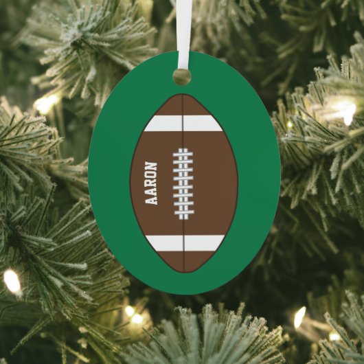 Gepersonaliseerd Football Gift Kerst Ornament (Insitu)