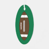 Gepersonaliseerd Football Gift Kerst Ornament (Voorkant links)