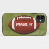 Gepersonaliseerd Football Groene Grunge Case-Mate iPhone Case (Achterkant (horizontaal))