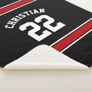 Gepersonaliseerd Football Jersey Novelty Sport Roo Sherpa Deken