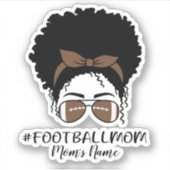 Gepersonaliseerd Football Moeder Sticker (Voorkant)