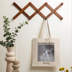 Gepersonaliseerd foto beste ragdoll-kat tote bag