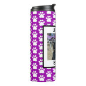 Gepersonaliseerd foto- en pootprint thermosbeker (Gedraaid links)