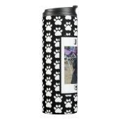 Gepersonaliseerd foto- en pootprint thermosbeker (Gedraaid links)