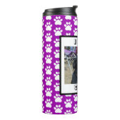 Gepersonaliseerd foto- en pootprint thermosbeker (Gedraaid links)