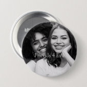 Gepersonaliseerd Foto Friends 4 Eva Ronde Button 7,6 Cm (Voorkant /achterkant)