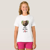 Gepersonaliseerd foto grote zus t-shirt (Voorkant volledig)