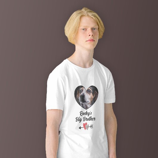 Gepersonaliseerd foto-hond grote broer T-Shirt