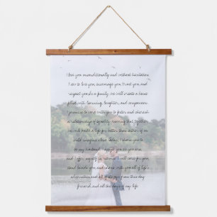 Gepersonaliseerd Foto Jubileum Wedding & Vows Hangend Wandkleed